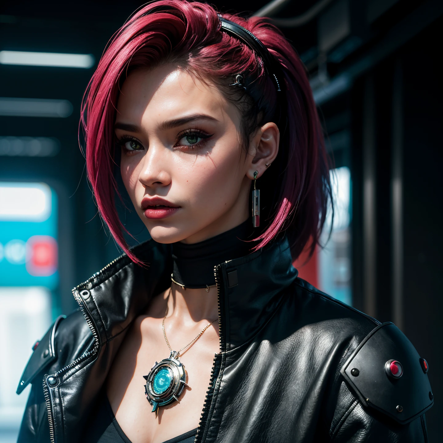 um close de uma mulher com um rosto muito estranho e um cabelo estranho, estilo cyberpunk horror, cyberpunk zangada deusa linda, mulher ciborgue, estilo cyberpunk hiper-realista, menina ciborgue, maquiagem cyberpunk intrincada - up, estilo cyberpunk ， hiper-realista, Retrato detalhado de um ciborgue, modelo de moda ciborgue, ciborgue - menina, ciborgue cyberpunk, angry female cyborg