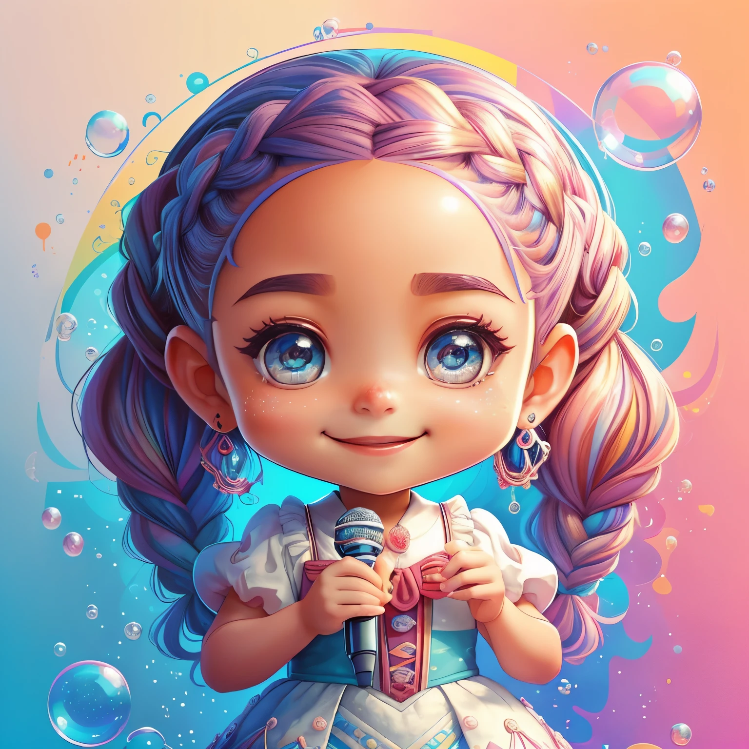 ((cute girl with braids smiling and singing holding a microphone, bubbles and musical notes)) - Criador: Walt Disney2023) ), ,, ( Walt Disney acolchoamento ,multidimensional geometric wall PORTRAIT, arte, Chibi,
Yang08k, lindo, Colouring,Rose
Primary works, qualidade superior, melhor qualidade, Arte Oficial, Beautiful and Aesthetic,)) ), ,, Walt Disney acolchoamento ,multidimensional geometric wall PORTRAIT, arte, Chibi,
Yang08k, lindo, (Colouring, rosa), amarelo ,azul ,vermelho e branco)
Primary works, qualidade superior, melhor qualidade, Arte Oficial, Beautiful and Aesthetic,