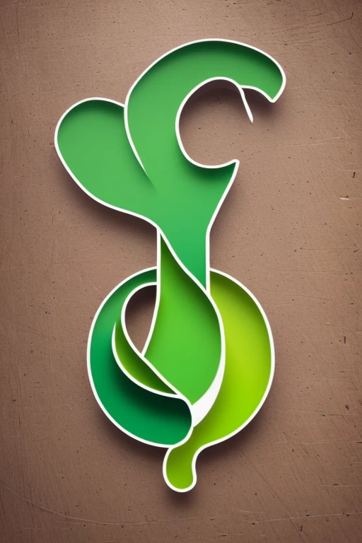 Design a modern brand logo for a specialized Facebook ad page Desired color palette is a gradient of green and black, conveying a feeling of freshness, health and sophistication. Use brain imaging in contact with nature