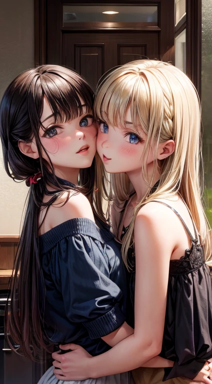 (obra prima) (perfection) (ultrarealista) (sem defeitos) casal menina de anime, cabelos ruivos, seios grandes, linda