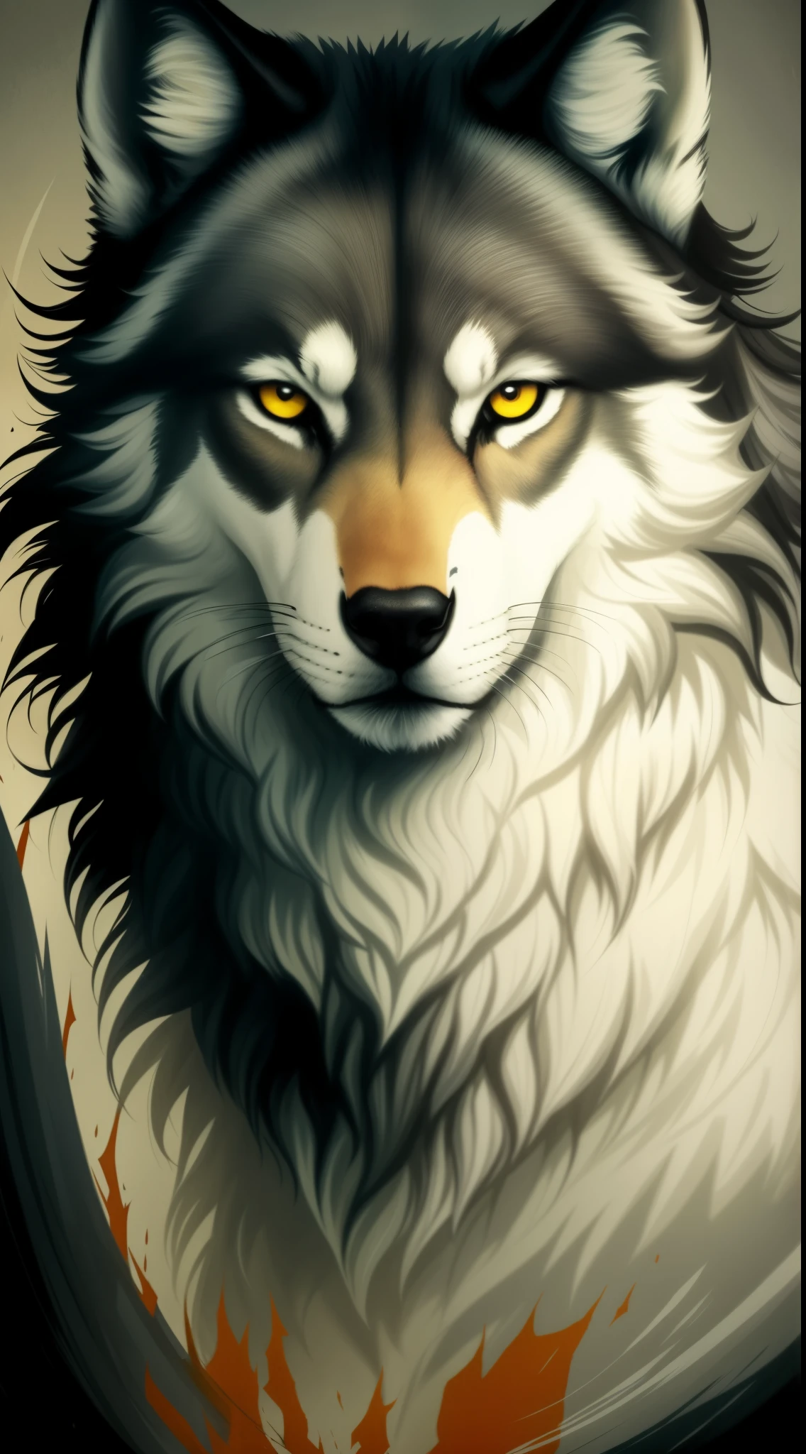 a painting of a No or with blood on the face, Lobo no inferno, No or, photo of No or, portrait of No or fantasy, imagem do avatar, He ad No or, Grim - Lobo, Big No or, portrait of No or, No or, No or alp ha head, wolp, foto de perfil, AngieNão or, No or, alto detalhamen to), He has No or yellow eyes, Meio Lobo, No or dark grey