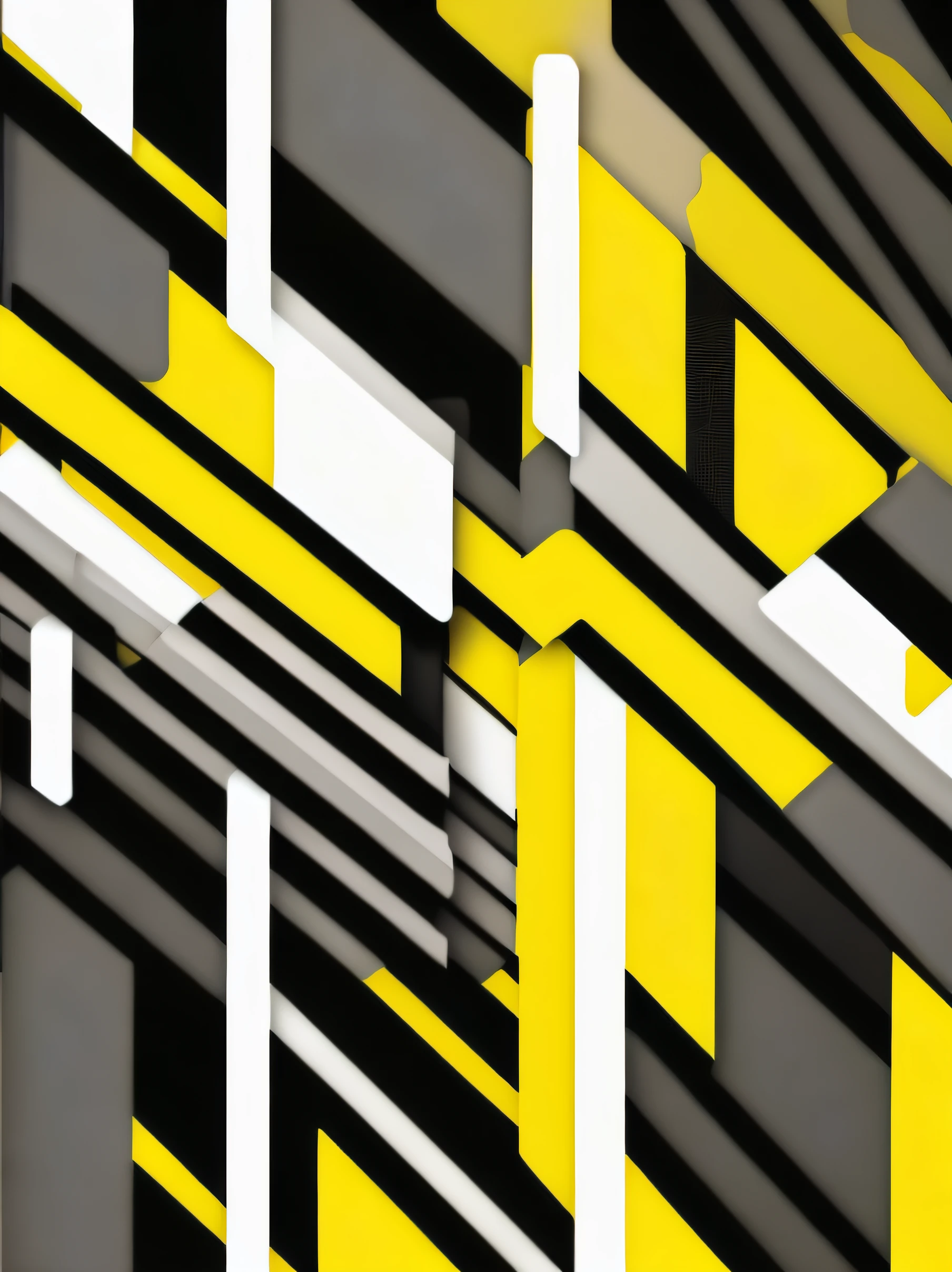 chaotic pattern of yellow, grey, white and black, some straight lines