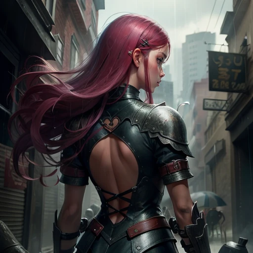 Back women's battle rain