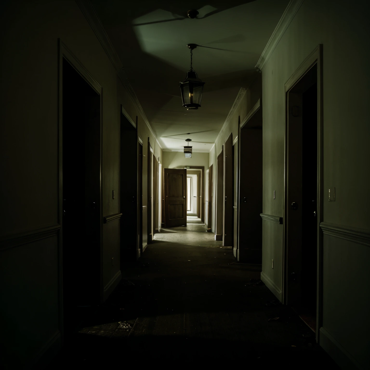 Liminal space, eerie, hallway, creepy, dark, nostalgia, weird