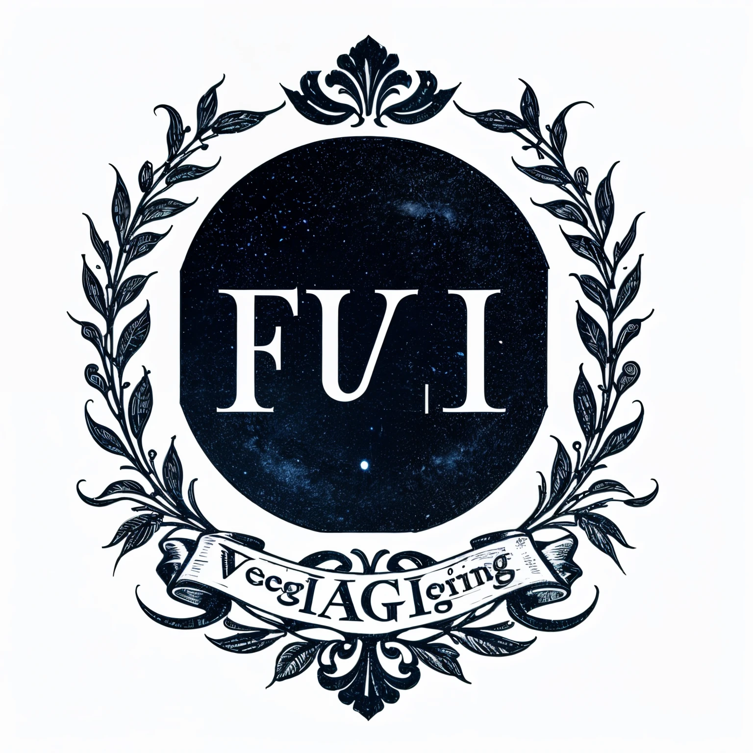 A logo with the word Vega in old fashion with a white background