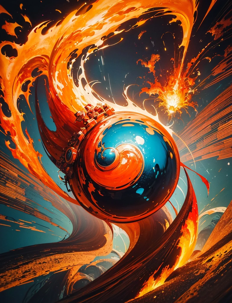 (best quality,4k,8k,highres,masterpiece:1.2),ultra-detailed,(realistic,photorealistic,photo-realistic:1.37),Flame Constructivist Glitch Art,abstract,modern art,fiery colors,vibrant shapes,geometric patterns,interwoven lines,stark contrast,experimental,bold composition,layered textures,visually striking,emerging from chaos,deep reds and oranges,energetic movement,molten forms,abstract expressionism