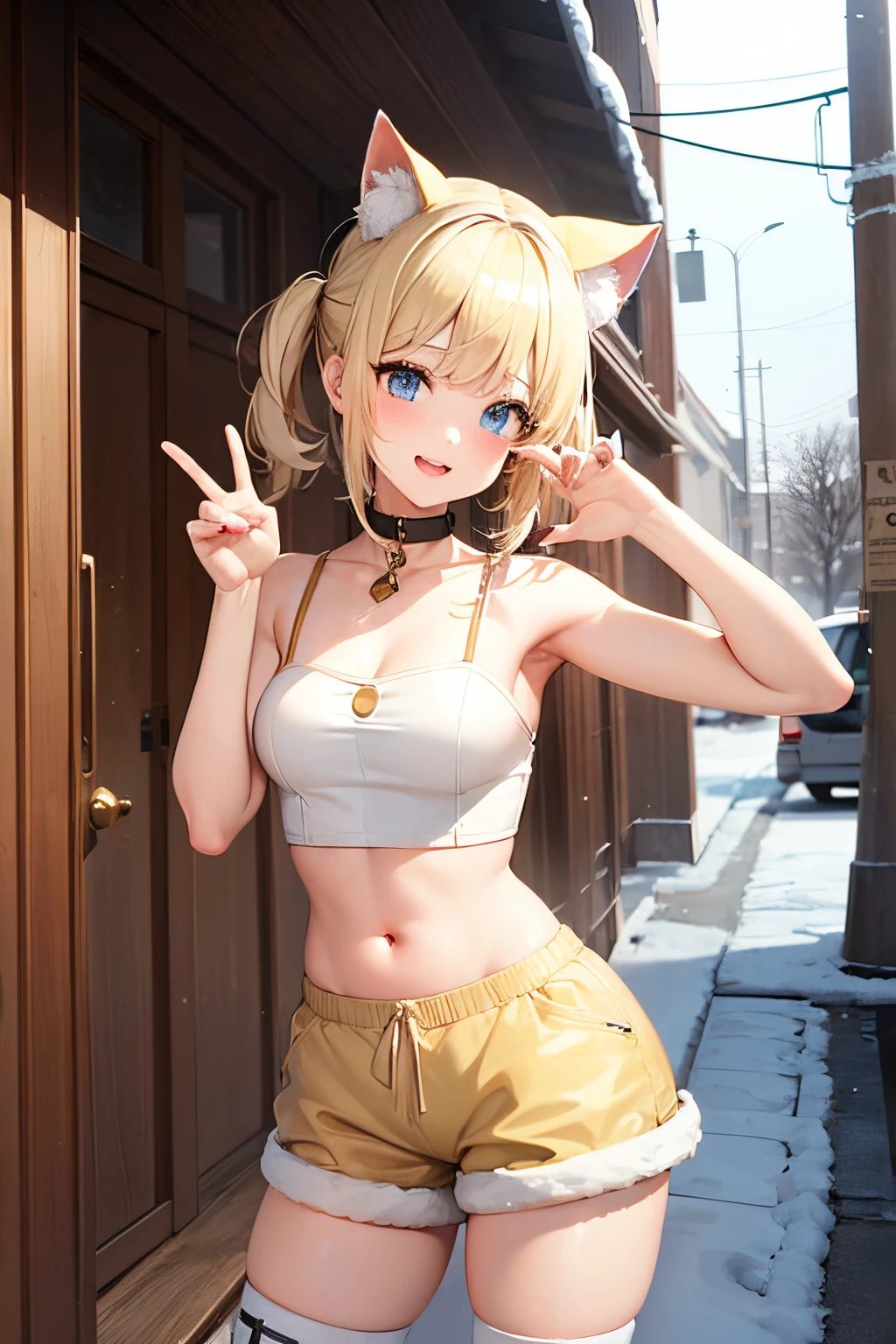 fullnude、(boy crossdresser:1.3), (transvestite:1.3), boys in girls lingerie in a courtyard, young male in girls' underwear, (sissy boys:1.3), traps, cute bow, pubic hair, shy small smile, (FLATCHESTED:1.3)、male chest, flat chest, superflat chest, (one embarrassed boy in lingerie), white lace bra size 0, zero breast size, blunt bangs, Shiny hair, Delicate beautiful face, deep eyes, White skin, earrings