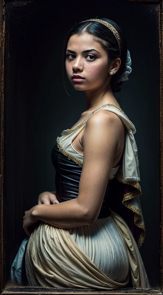 , (masterpiece:1.4), ((best_quality)), (absurdres), 1girl, portrait, _background, black_background,