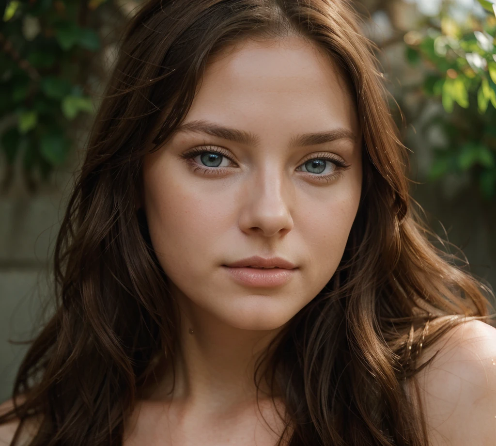 arafed woman with long brown hair and warery pastel blue eyes,looking at the camera, gorgeous attractive face, photo of a beautiful woman, photorealistic beautiful face, attractive beautiful face, soft portrait shot 8 k, beautiful portrait lighting, beautiful female face, gorgeous face portrait, beautiful portrait image, backlit beautiful face, soft natural lighting, gorgeous beautiful woman, extremely beautiful face