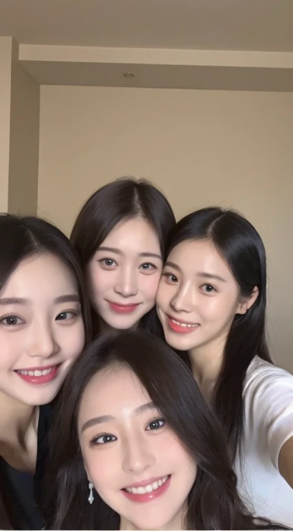 ((top-quality、8K、masterpiece:1.3))、3 girls、selfee、Long、onepiece、A slight smil