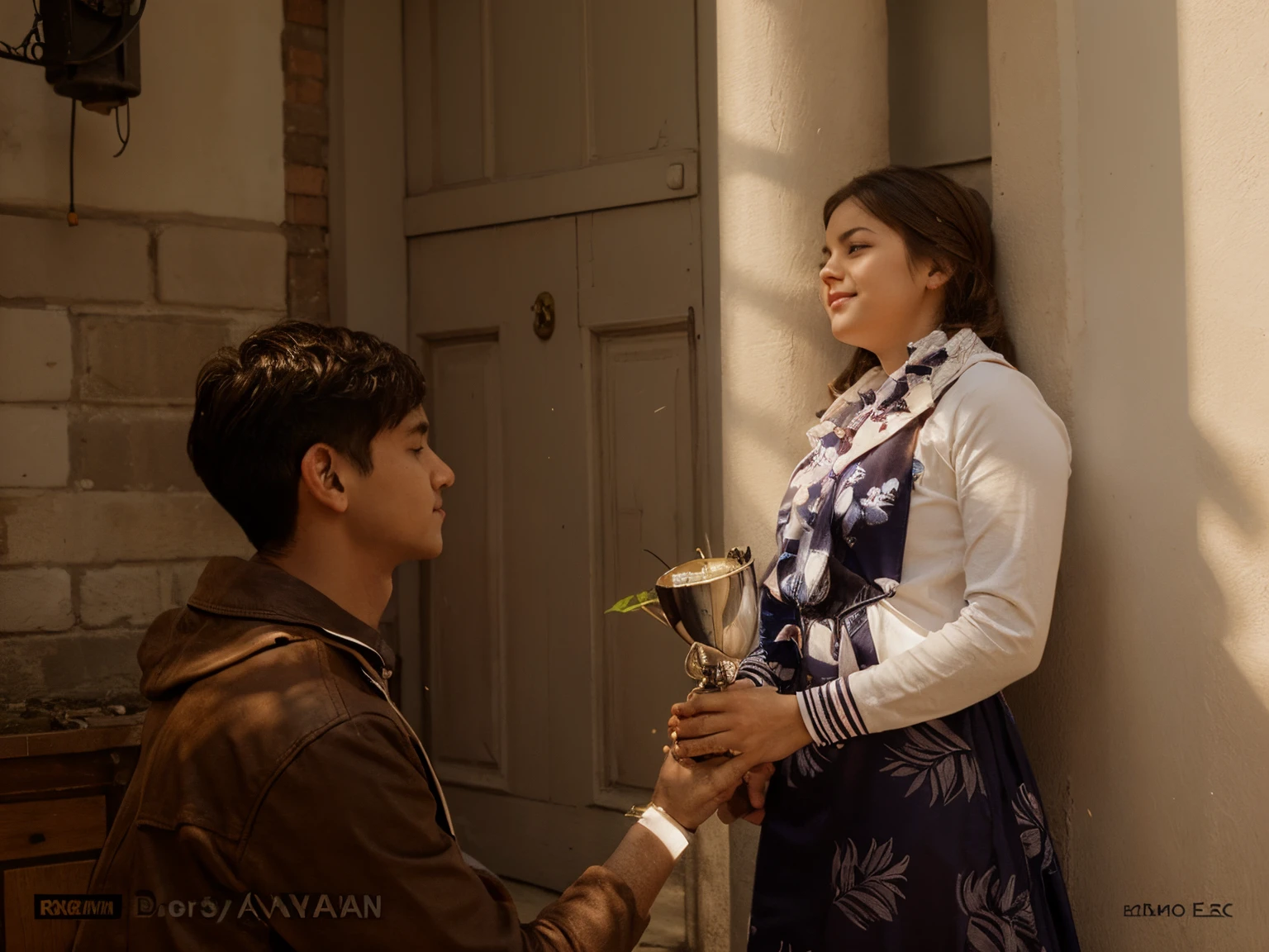 A smart boy.proposing a cute girl hd