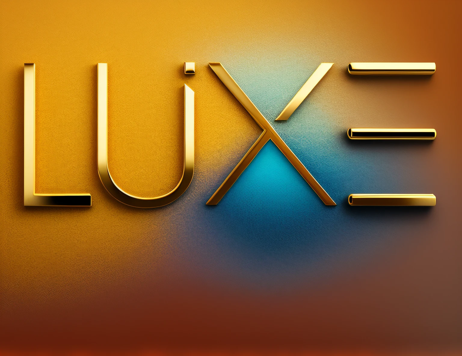 un primer plano de un logotipo dorado sobre un fondo azul, Lujo 3 5 fle, Lux, exuberante, Luxigon, marca de lujo, Publicidad de lujo, Luxcorerender, Renderizado Luxcore, Luxury and elite, 💋 💄 👠 👗, Moda de lujo, Renderizado HD de lujo, estandarte, DeLuxe, Fluir, Fluir. high fantasy, Oro y materiales de lujo