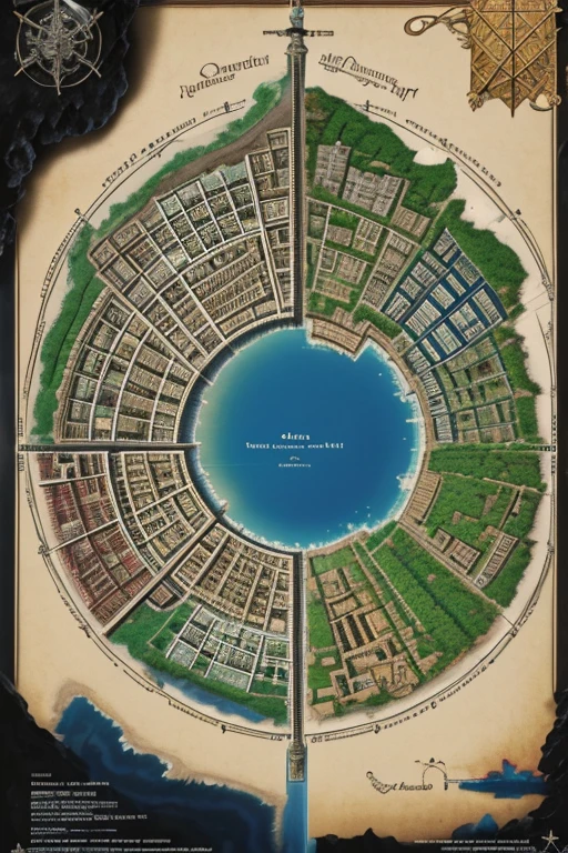 Continent surrounded by seas and beaches, medieval kingdom, ancient fantasy, highly detailed map, Height Map, centralized monument made of stones and runes, with many houses, fauna and flora, bridges, stairs. Isometric camera view, A world of ice around sual,west a barren desert, black forest to the north, rocky mountains to the east, 8-bit game, highly detailed official art, perfect world, full body zoom out, The world map of the poket metaverse.
It has an area of 500 meters x 500 meters.
