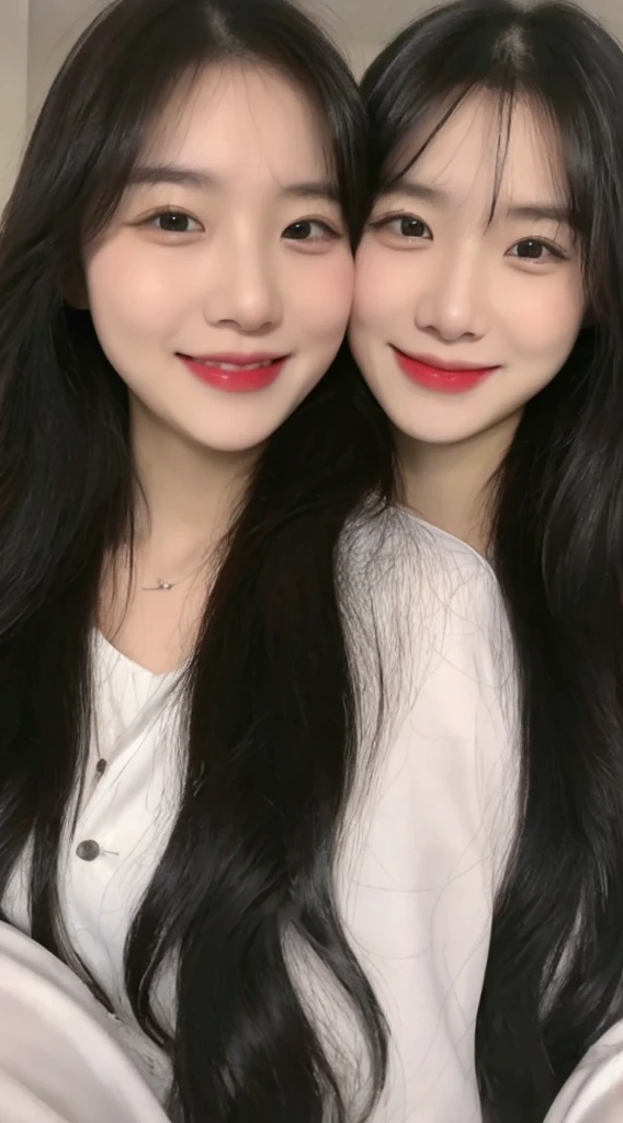 ((top-quality、8K、​masterpiece:1.3))、2 girls、selfee、Long、onepiece、A slight smil