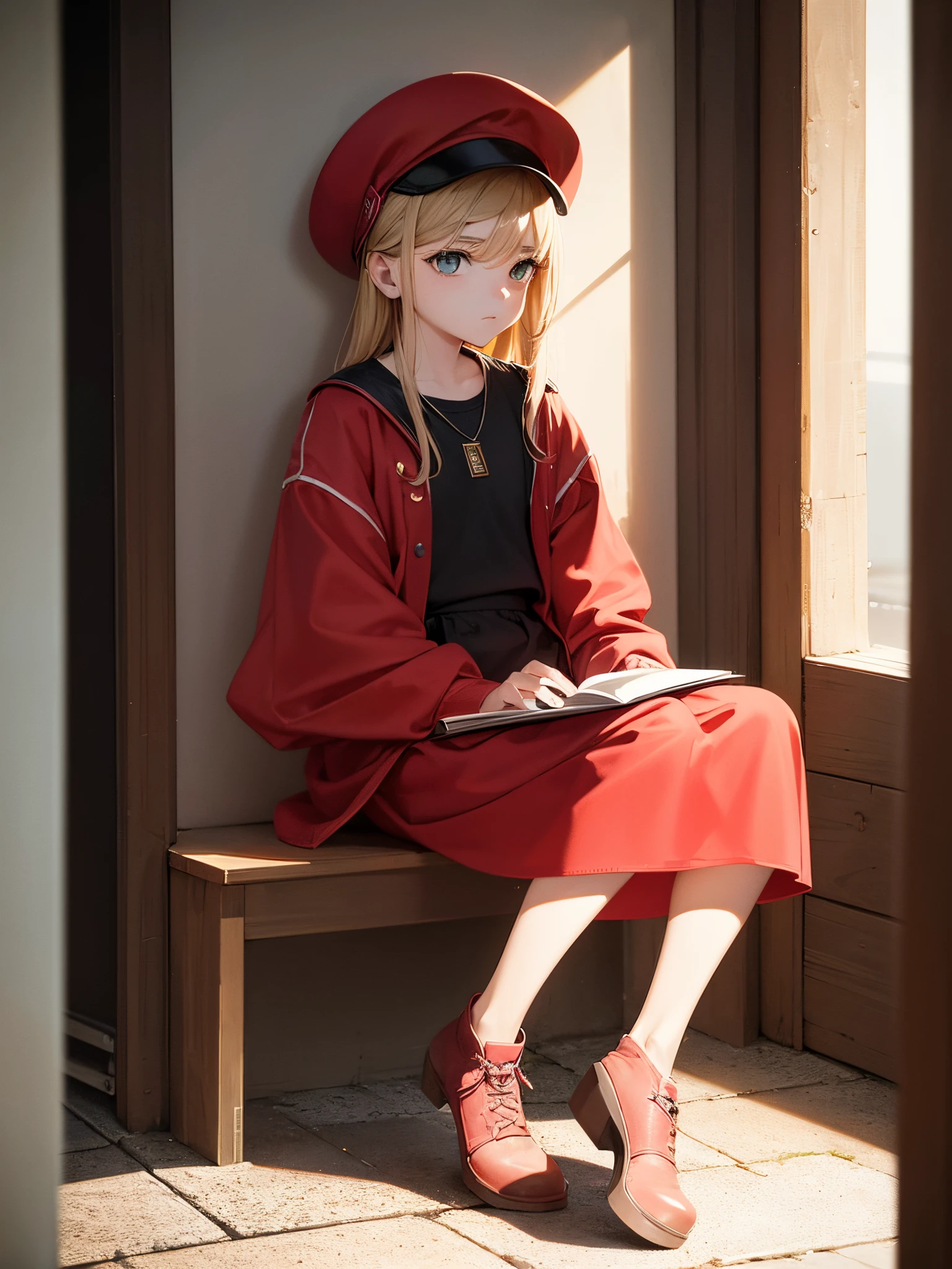 Man with a red hat sitting in front of a wall, foto de perfil headshot, em torno de 1 9 anos, halfbody headshot, 1 / 2 headshot, taken in the early 2020s, retrato de alta qualidade, 1 / 4 headshot, foto de perfil profissional, Foto de perfil, foto headshot, nice afternoon lighting, foto atraente, Brandon, cara bonita
