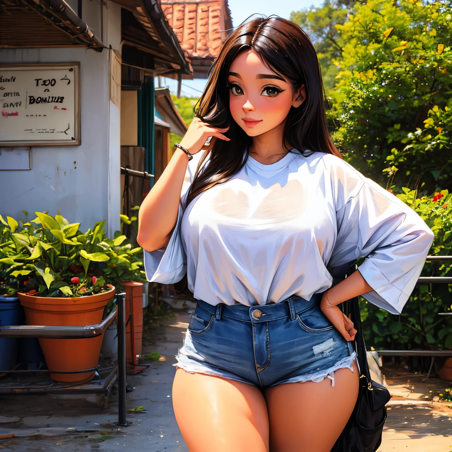Menina gordinha fofa bonita e sexy