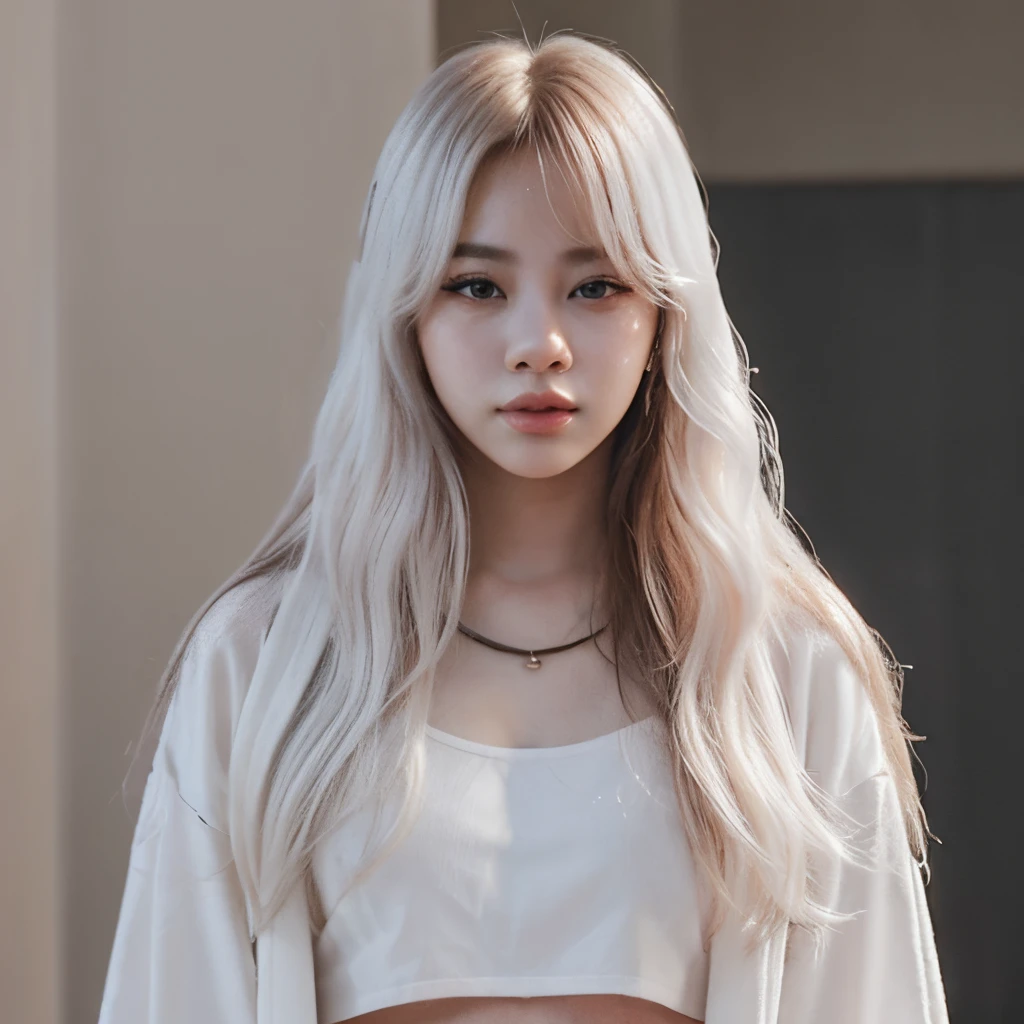 Jimin long hair white
