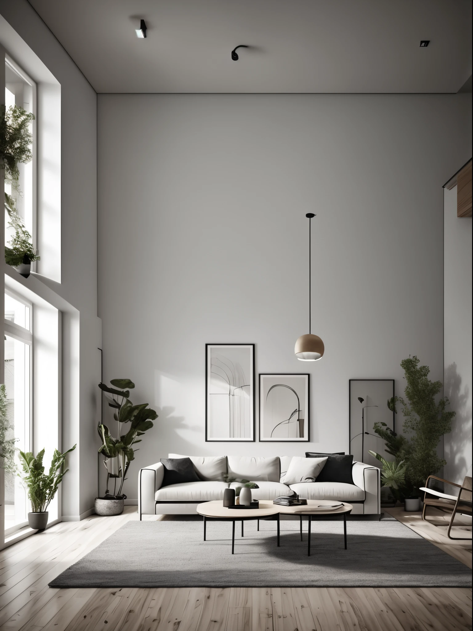 minimalist swedish interior real shot