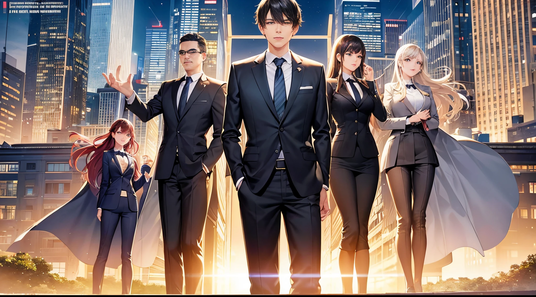 title: “The path to success: Uncovering the 7 habits of effective people in the business world” The image shows a group of business people, todos vestidos elegantemente com ternos elegantes, standing in a luxurious and prosperous environment.
The setting is a modern and vibrant city, with towering skyscrapers in the background, reflecting the vision of success and wealth.
Individuals are strategically positioned at different stages of action, como discutindo ideias, signing contracts and doing business.
Each person has a confident and determined expression, demonstrating the power of the 7 habits and their influence on achieving goals.
No centro da imagem, a key figure represents the author of the book “7 Habits of Effective People”, Stephen R. Covey, com uma postura inspiradora e um sorriso sutil.
Elementos visuais, like glowing arrows pointing upwards and growth charts, enfatizam o tema central de sucesso e progresso financeiro.
No canto inferior direito, the YouTube logo is added, along with a compelling call to action, inviting viewers to explore the secrets of business success.
This thumbnail image will capture the attention of viewers looking for guidance on how to become more effective in their careers and achieve business success.