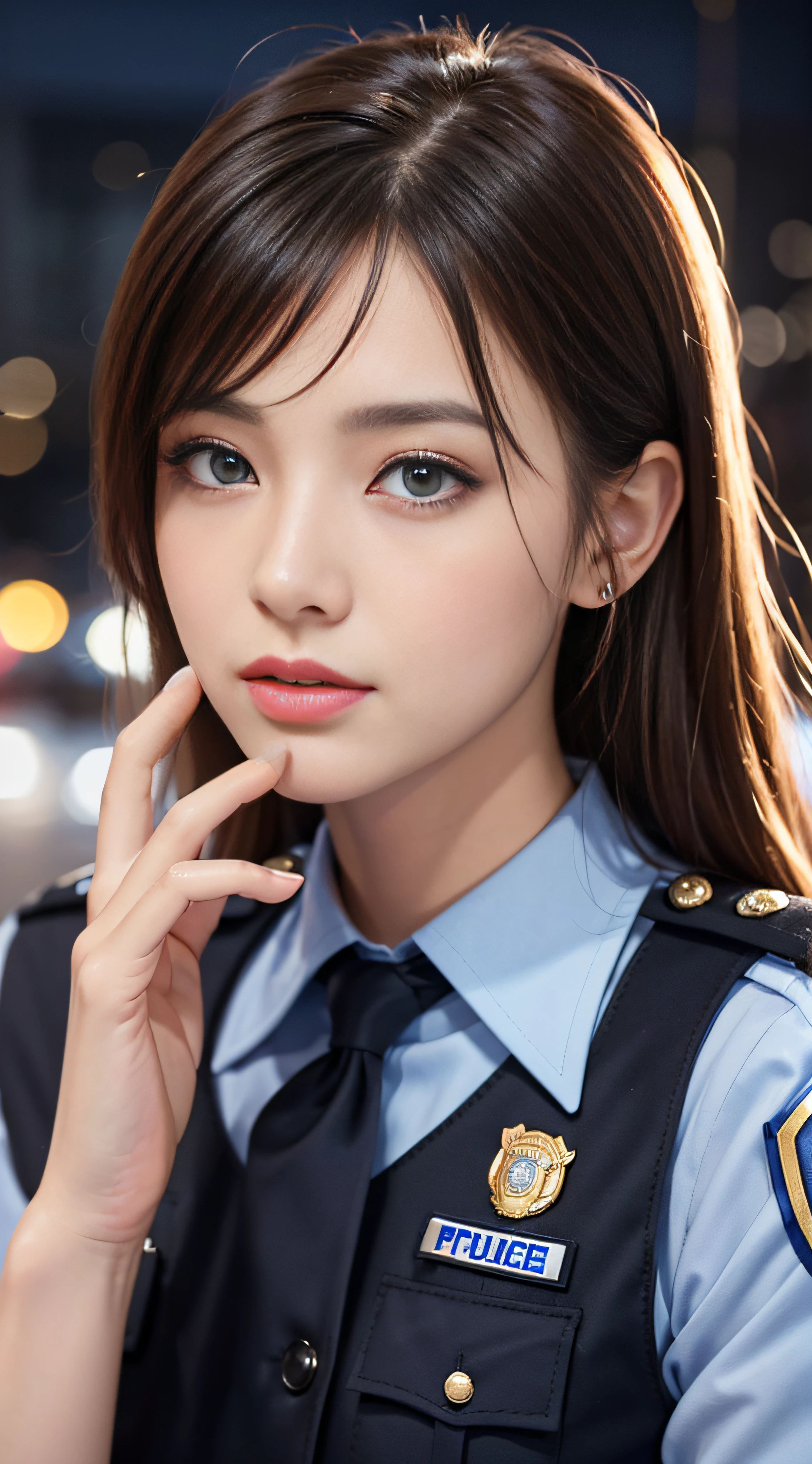 Aarav woman in uniform standing in shopping mall, dang my linh, Tomorrow, Tran., Profile picture, Niwan Chandra, security agent, hoang long ly, Profile pictureมืออาชีพ, Knife in the lake, Picture taken on 2 0 2 4, police officer, Go to DAI, In Lammanh style, phong shaded