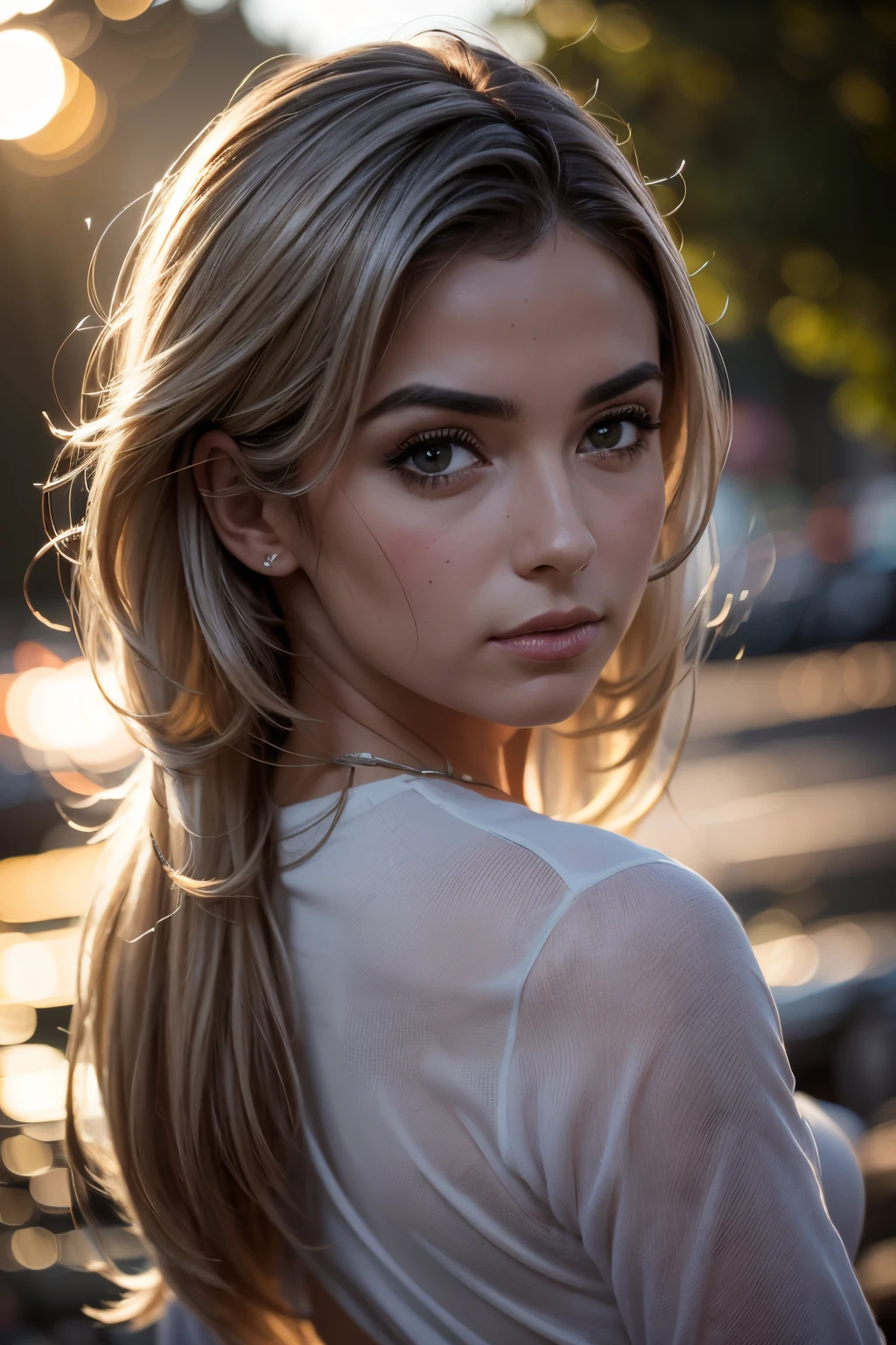 Foto de uma jovem europeia de 20 anos, .RAW, Beautiful woman, (cabelos loiros ondulados extra longos), ((retrato)), ((Rosto detalhado:1.2)), ((rosto detalhado pele detalhadamente detalhada), pale skin, , wrapped in a sheet, ambiente do quarto, sentado na cama, (cor fria), humid, humid, Reflective piece) (perfectly proportions)(fotos realistas)(best quality) (circunstanciado) fotografado em uma Canon EOS R5, Lente 50mm, F/2.8, NFFSW, (8k) (papel de parede) (Cinematic lighting) (dramatic lighting) (foco nítido) (Complicado) moda, De cima