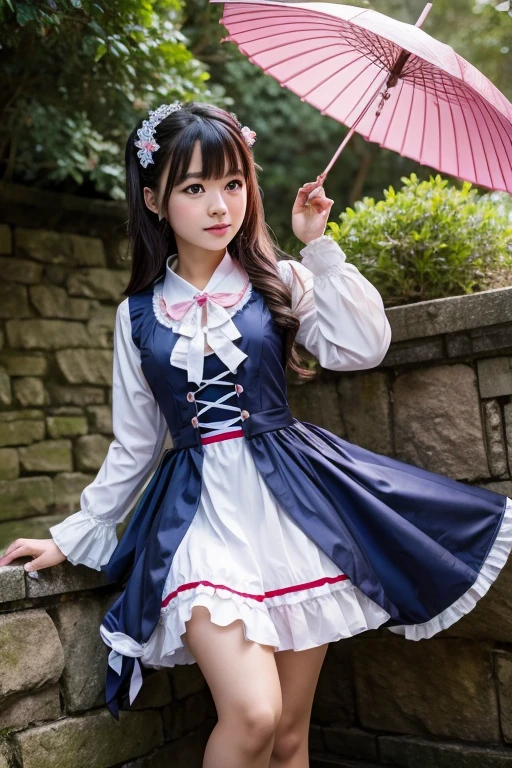 Japanese girl in the nude., magic uniform, Portrait of a magical Lolita girl, shikamimi, sakimi chan, University Magic Uniform, shiori teshirogi, lunar themed attire, loli, official artwork, Beautiful Angels, Raining, chiho, shrewd), Raining!!, fairycore, Lolita Fashion, ad image