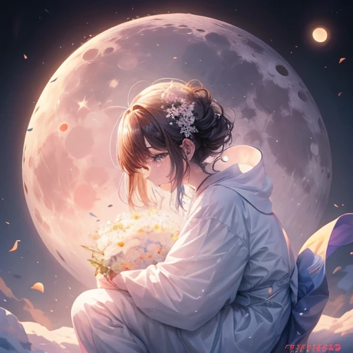 The moon is beautiful, isn't it?、Can I cry a little????？