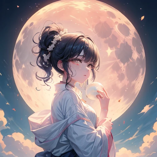 The moon is beautiful, isn't it?、Can I cry a little????？