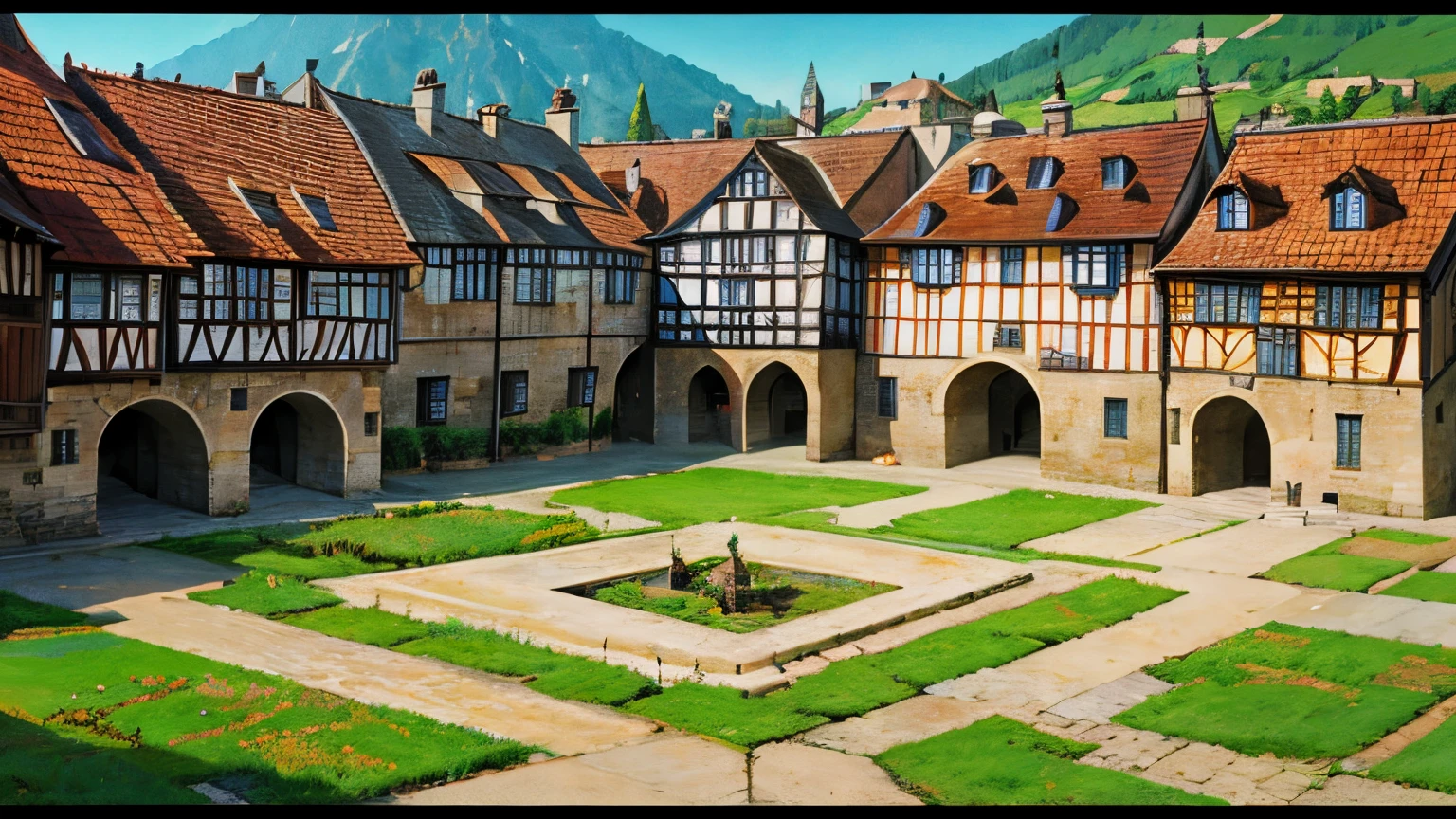 Square of medieval Europe、Background only