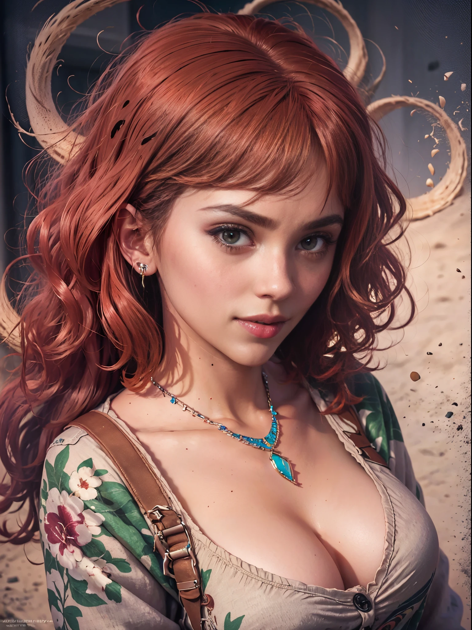 (Professional photography of Tifa Lockhart), (highly detailed face:1.4), no close-up, (smile:0.4), (dressed in rough hide, like a primitive human), (background inside dark, moody, private:1.3, naked), steampunk pirate's airship, nikon d850, stock photography, kodak portra 400 film ,camera f1.6 lens, bokeh, analog style, rich colors, hyper realistic, lifelike texture, dramatic lighting, cinestill 800, messy hair, serious, (freckles:0.4), pale skin, cute sexy