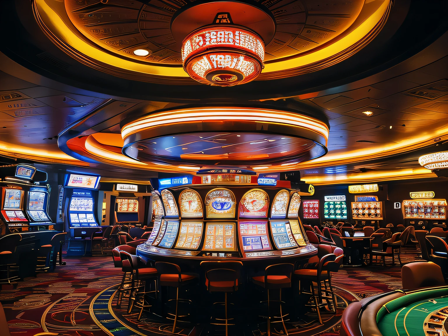 (Best Quality,8K,high resolucion;,Masterpiece:1.2),Ultra-detailed,(realisitic,Photorealistic,Realistis:1.37),Casino Background, elaborate,Excessive color,highly detaild, Luxurious environment, roulette
