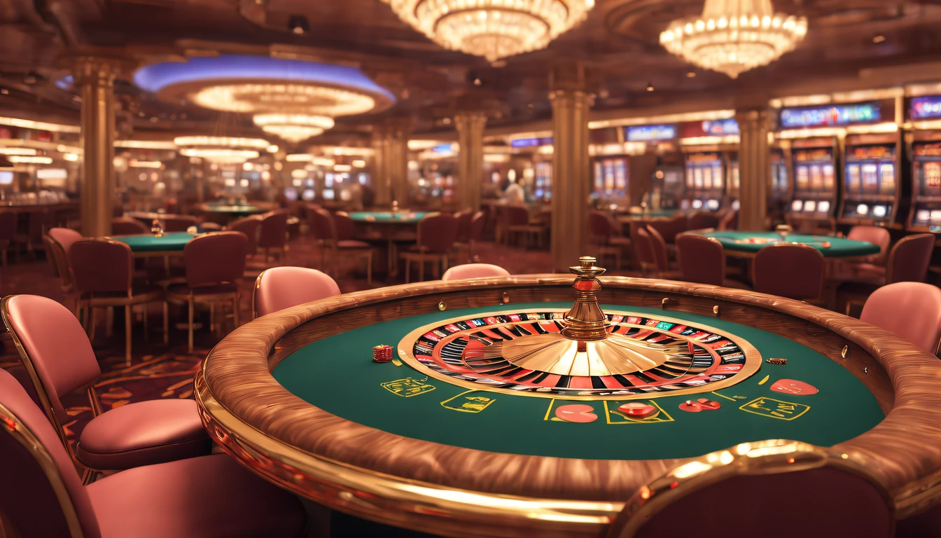 (Best Quality,8K,high resolucion;,Masterpiece:1.2),Ultra-detailed,(realisitic,Photorealistic,Realistis:1.37),Casino Background, different angles, elaborate,Excessive color,highly detaild, Luxurious environment, roulette