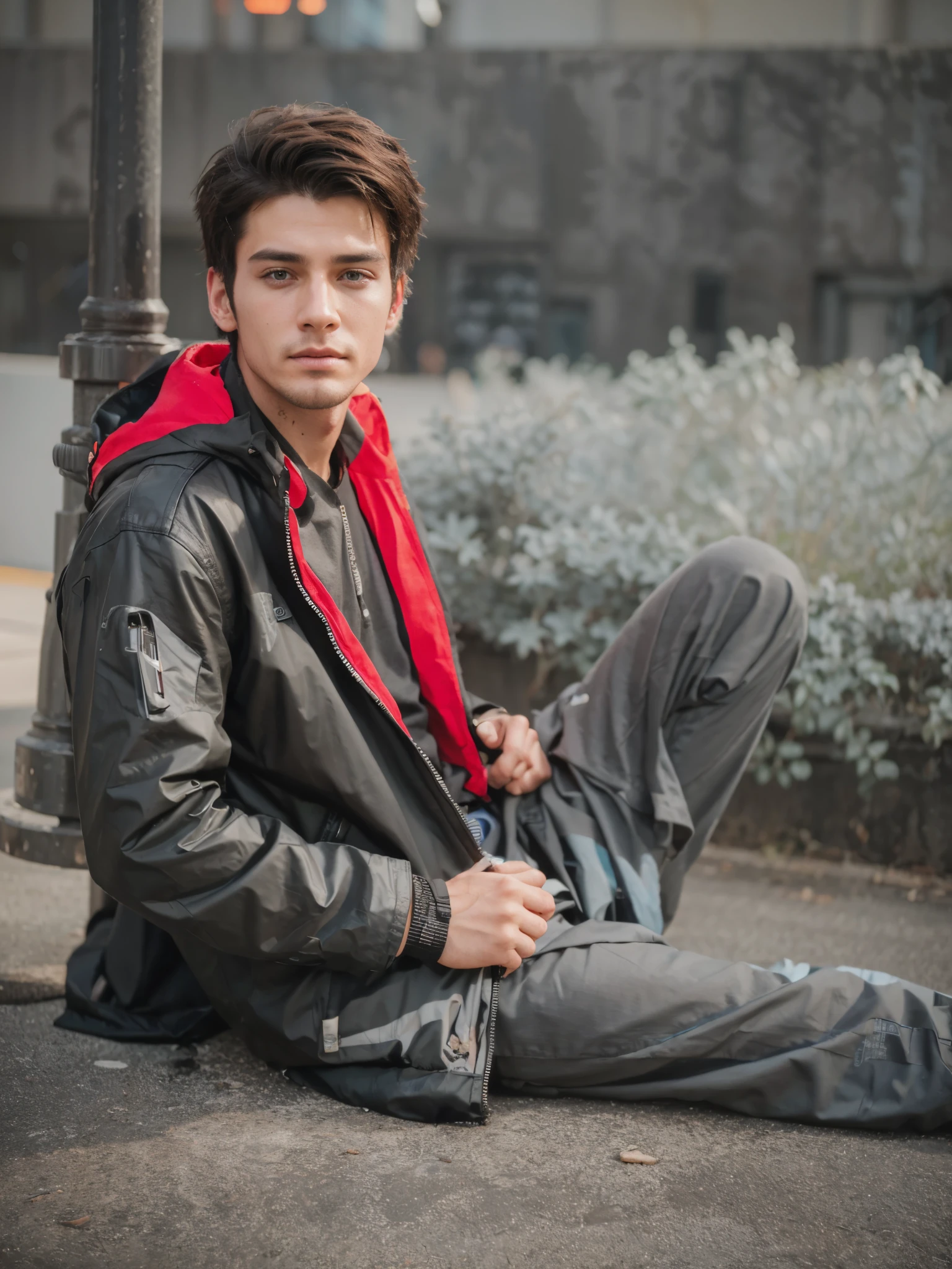 Handsome cyberpunk  boy stylish 8k realistic face