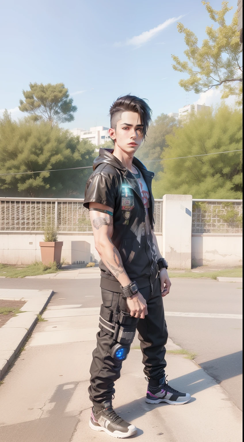 cyberpunk,smartboy,lighting realistic background,8k,v4,black shoes