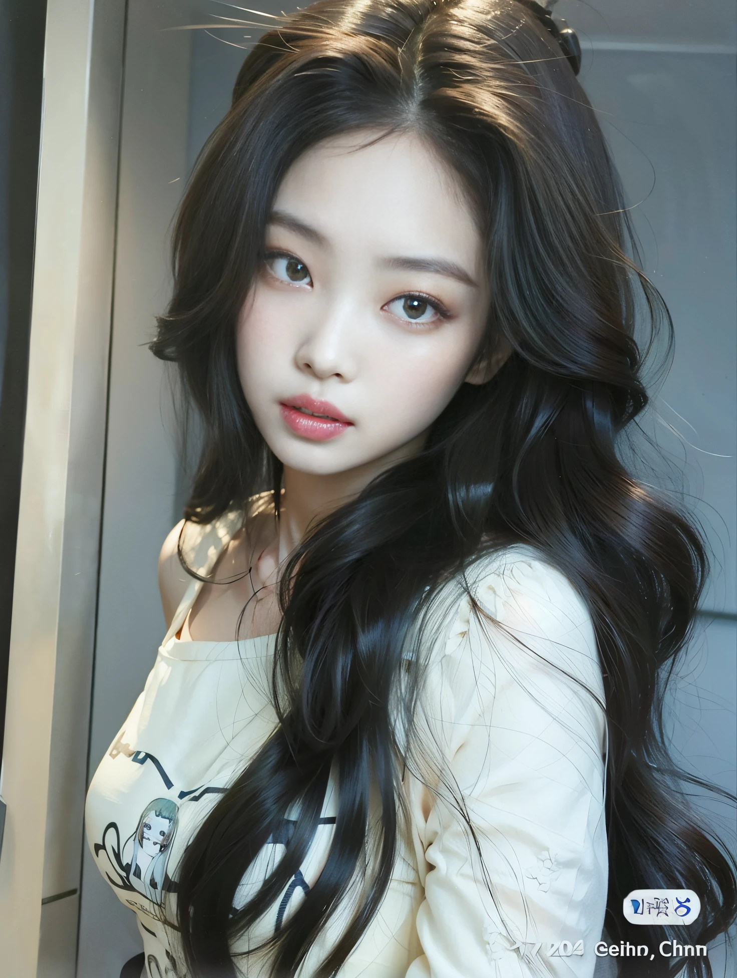 Asian Araffe woman with long black hair and white shirt, ulzzang, Joven y adorable rostro coreano, Wan adorable cara coreana, Hermosa joven coreana, Hermosa mujer surcoreana, Chica coreana, Hermosa joven coreana, Jinyoung Shin, con cabello largo y ojos penetrantes, maquillaje popular de Corea del Sur, maquillaje coreano popular, Ojos grandes y cabello largo y suelto, Jaeyeon Nam