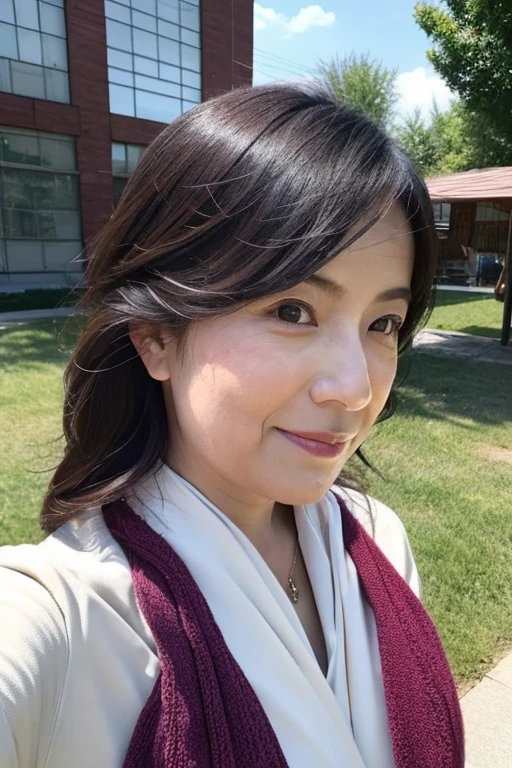 A Japanese Lady age 40s realisitic selfee