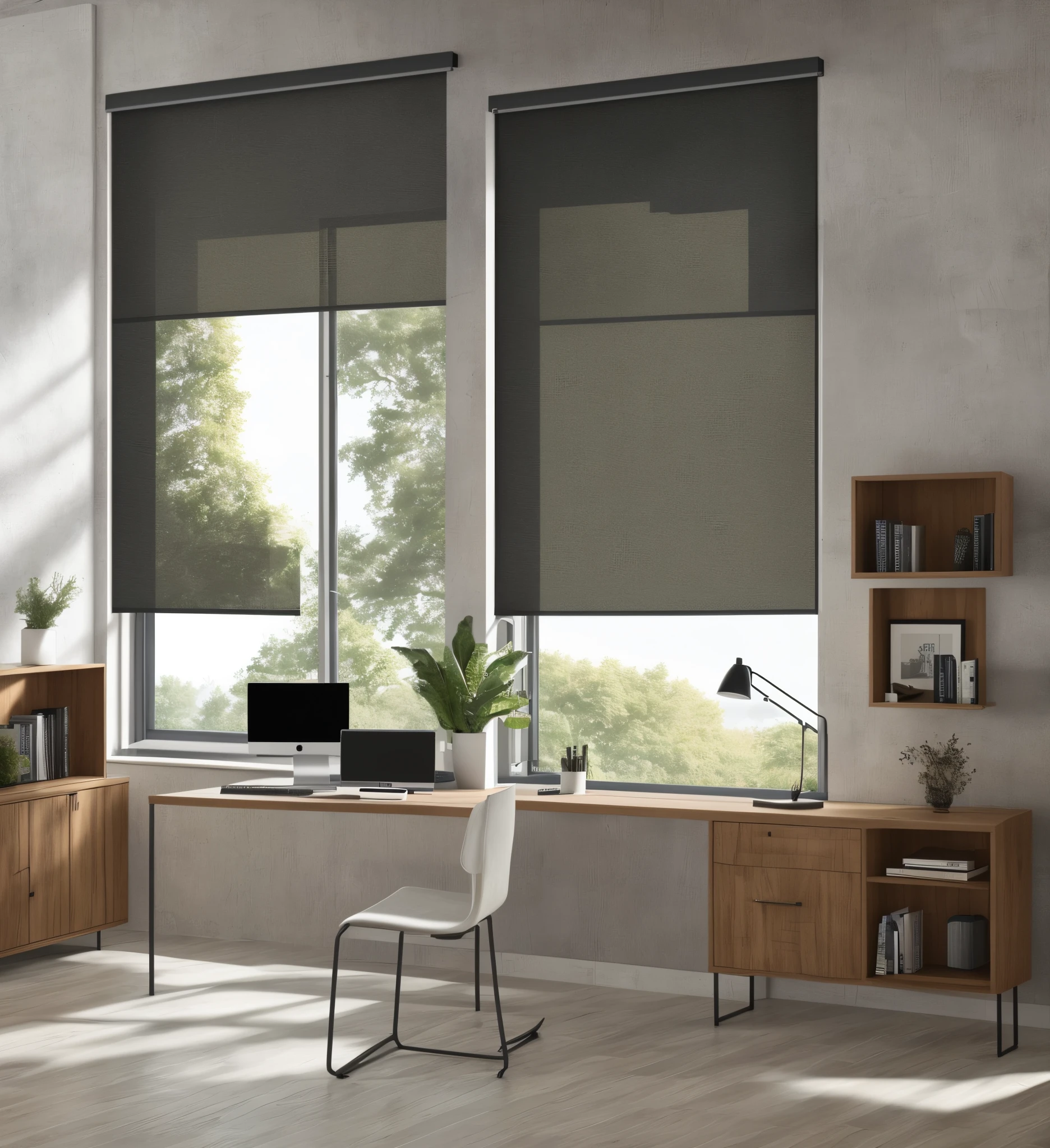 morden style,moderno,Coffee tones,Roller blinds for windows,Writing on public computer