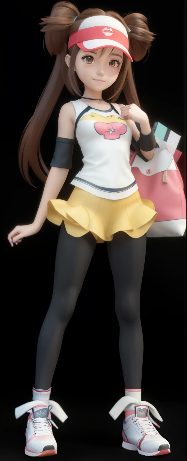 Close-up of a person holding a bag and bag, Pokemon Trainer Set, Rendering of a cute 3D anime girl, misty from pokemon, Characters assume natural poses, Anime style 3D, photorealistic anime girl rendering, Character posing, smooth anime cg art, 3d anime girl, Casual pose, Detailed illustration )