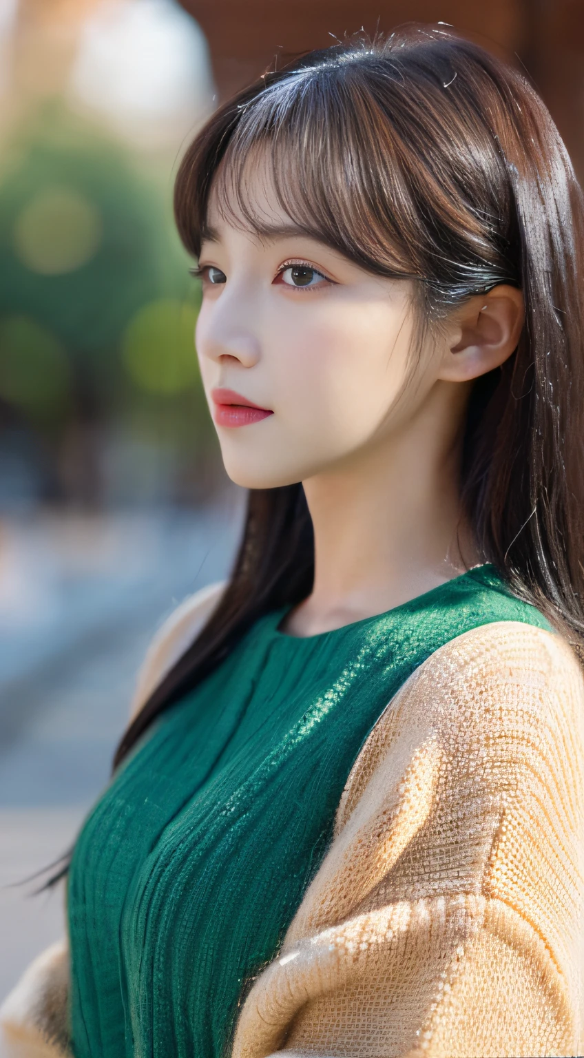 There is a young woman with long black hair sitting on a chair, Soft portrait shooting 8K, Young and cute Korean face, Look at the camera affectionately, Young and cute asian face, actual. cheng yi, close up of a young anime girl, Korean girls, detailed face of a asian girl, Cute and delicate face, jinyoung shin, With cute doting eyes