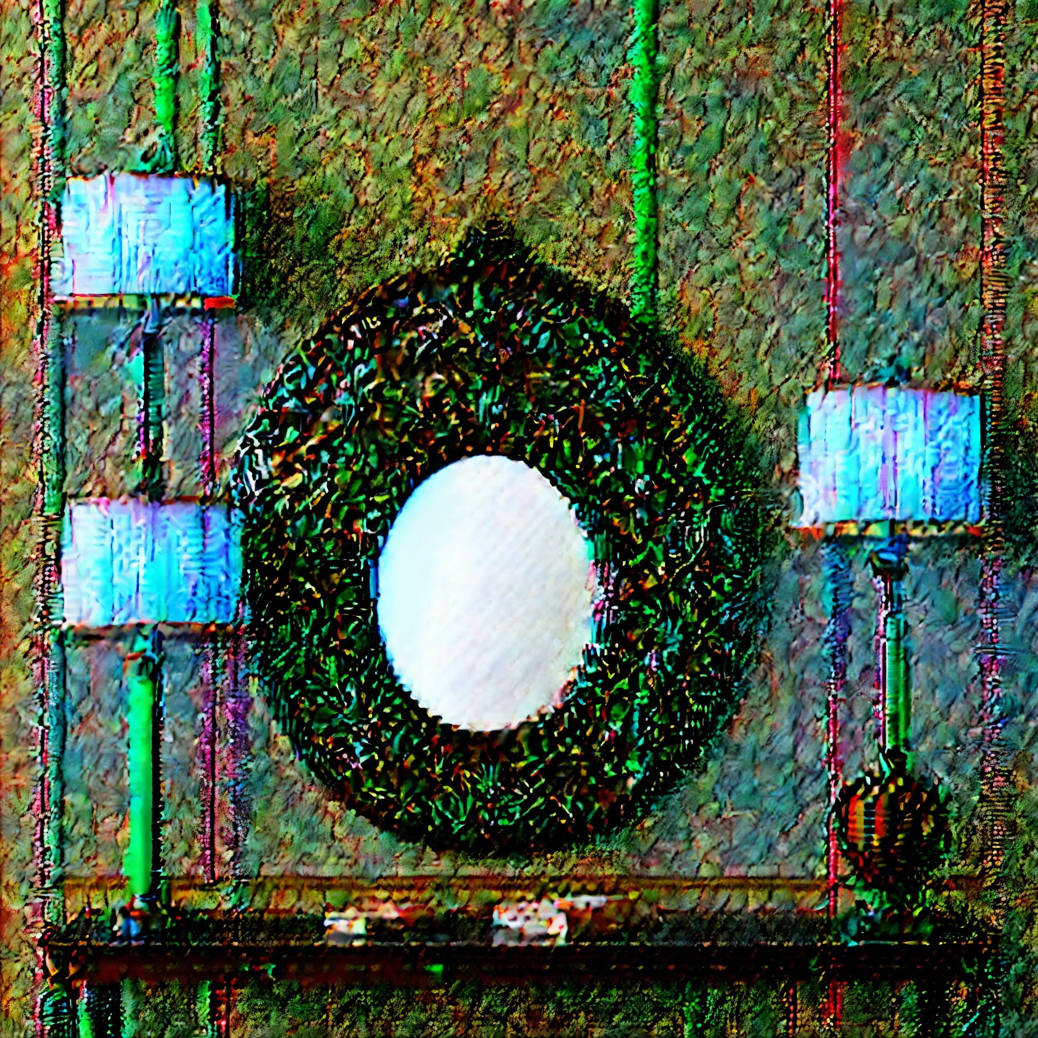 A gourd textured mirror,beautiful reflexions,magnificent design,Gold leaf details,antique finish,high-quality craftsmanship,retro aesthetic,soft and warm lighting,Detailed carved wooden frame,Reflective surfaces,Image clarity,realistic portrayal,Elegant and timeless,rich palette,Classic yet sophisticated feel,Exquisite and intricate patterns,Stylish and luxurious appearance,The attention to detail,Meticulous attention to proportion,ingenious composition,Sharp and clear details.Pure background