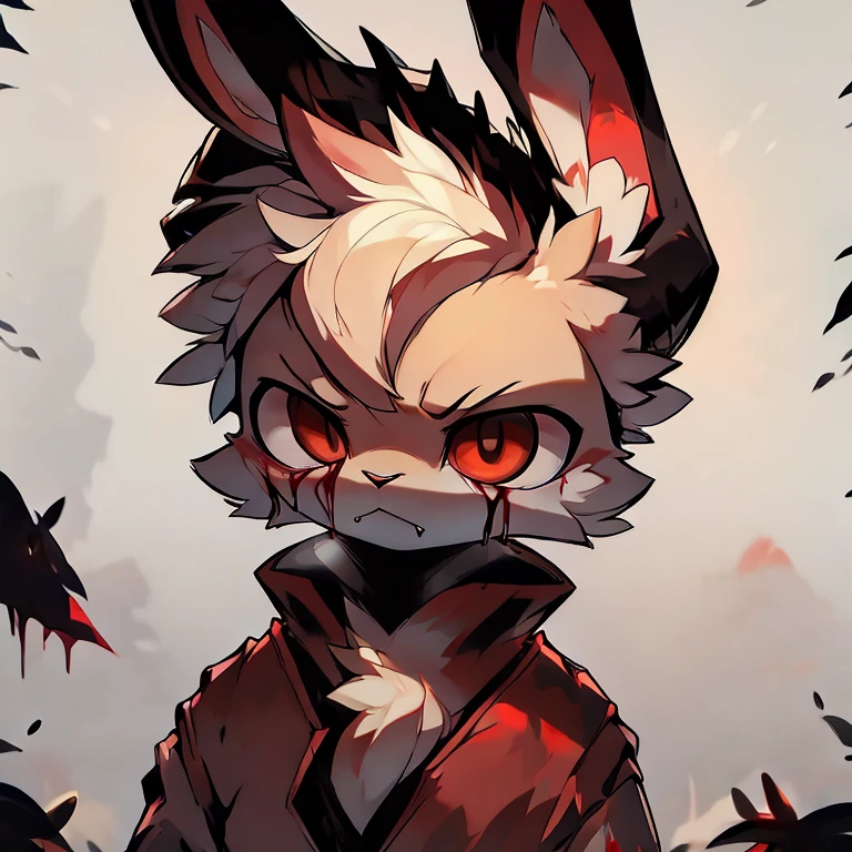 God of chaos as a bunny ( death glare and blood)