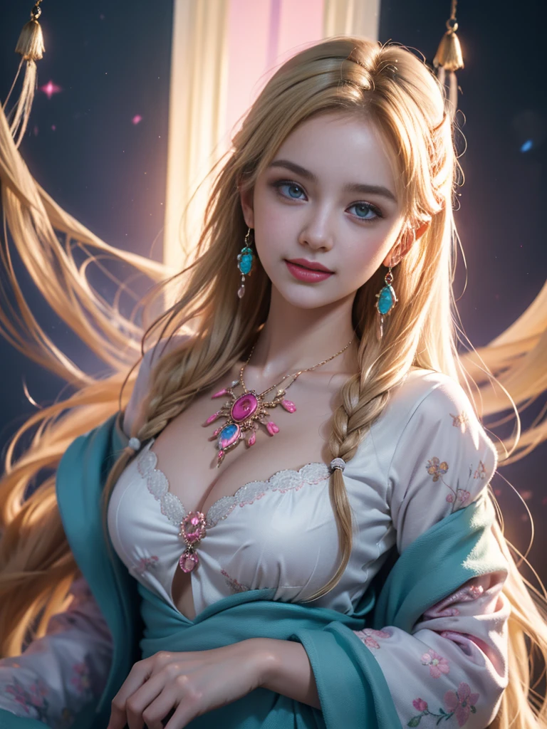 tmasterpiece,Highest image quality,super detailing,Best quality ,Extremely Delicately Beautiful, Very meticulous,Best quality, offcial art, extremely detaild的 CG unified 8k wallpapers, Ana de Armas portrait photo, blond hair blue eyes,Radiant skin and radiant eyes:1.1), pretty skin, lamplight, (Detailed lighting:1.2), (Beautiful and detailed light:1.3), Nice business suit, deep understanding, The beautiful, iintricate, digitial painting, smooth private parts, Focus sharp, The end of the world, Epic reality, (HighDynamicRange:1.4), captivating curves,(pastel colour:1.4), Bigchest,apocalyptic, giving up, com cores neutras, natta, Screen space refraction, (Complicated details, ultra - detailed:1.3), Dream Catcher Necklace,art stations, Cinema lenses, vignet, the complex background, buliding,Enchanted smile,detailed back ground,Dream catcher earrings in various colors,white colors,in pink,purpleish color,red colour,blue colors,orange colors,green color,cyan colors,),