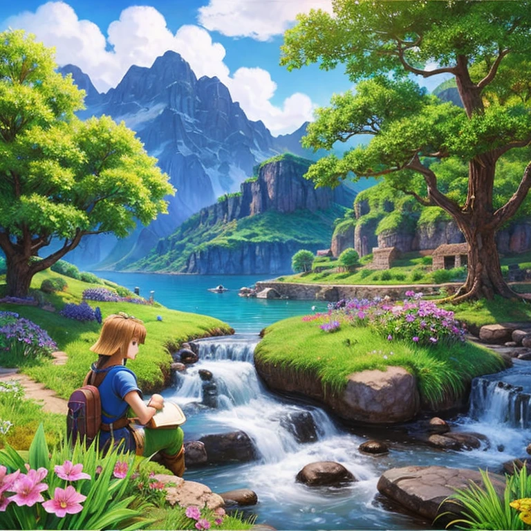 Dragon Quest world landscape painting