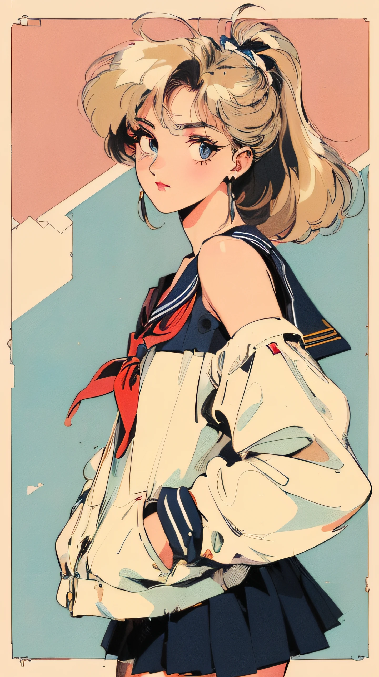 ((((Vaporwave Style,90's anime style,1990s style,Anime of the 1970s，with folk portrait style，retro style poster,Chicano-inspired retro fashion，renaissance,  retro style inspiration retro, dusty,sandrocks,sandstorm,Sunflower, Fresh and clean appearance，))))(masutepiece:1.2, Best Quality,of the highest quality,epic quality,nffsw), (intricate detailes),((The Navy has,tilt of the head,Hands in pockets,)) 1lady, Solo,Minimal makeup, Natural materials,Innocent, Face Traverse,((Rich background,))  ((flower  field,))Golden hair,{Middle hair|Knot Top|clearly visible hair|Natural curves|Ahoge|High Ponytail},Clair, fringe, Franja na dough,credibly_unreasonable student,pleatedskirt, (((saggy breast madhura, Detailed face, ((Ultra-detailed,  lovely)), (Geometric:1.2),)),  ((off shoulders,frilld,sleeves past wrists,sailor dress,Sailor Uniform, Stockings,))Ray tracing,Divine Illumination,godrays)),((extremely_Detailed_Eyes_And_Face)),(Beautiful and aesthetic: 1.2),Brilliant,Unbelievably ridiculous quality,)),((extremely_Detailed_Eyes_And_Face)),(Beautiful and aesthetic: 1.2),Brilliant，Ultra-precise depiction, Ultra-detailed depiction,Bokeh (85MM SHOT)，(((Delicate fingers and hands:0.55))::0.85))),(Detailed fingers),