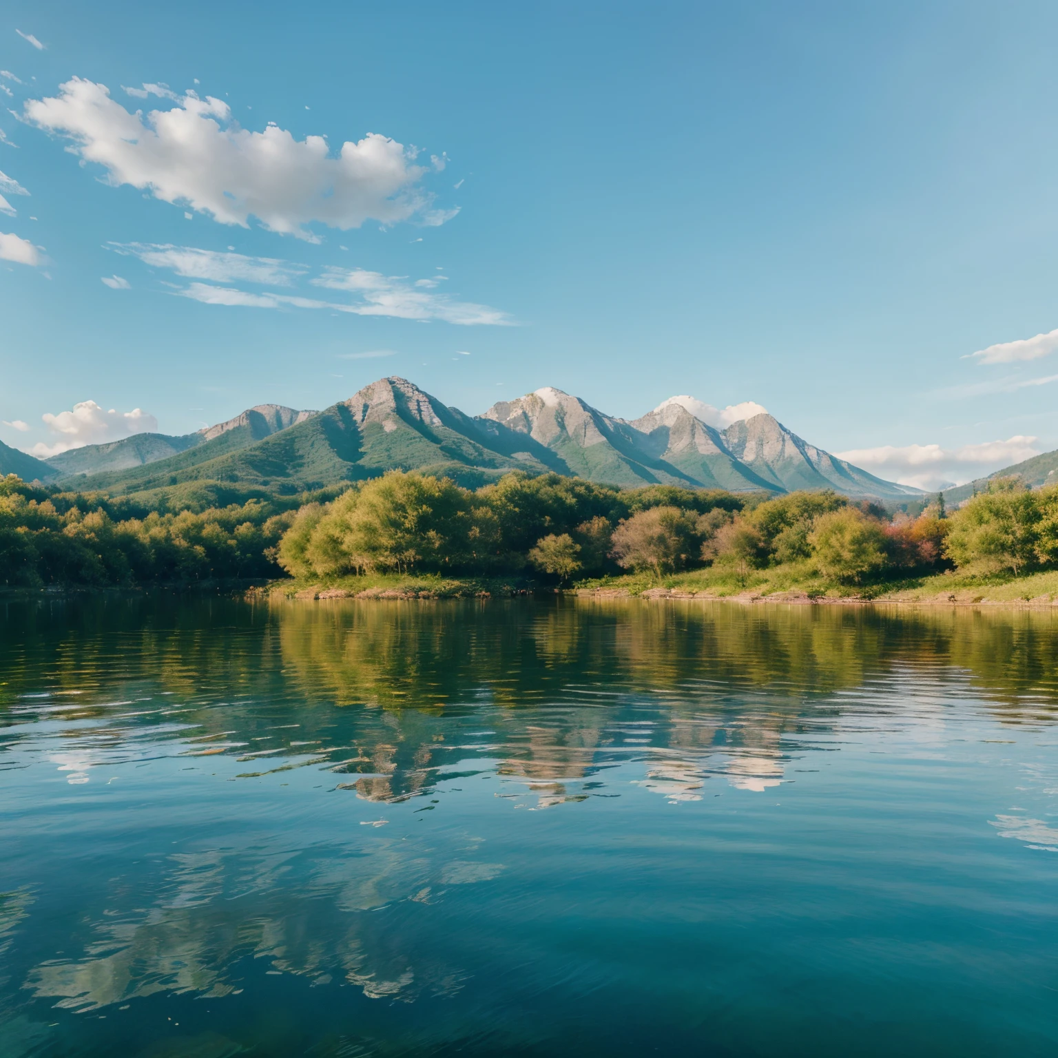 (best quality,highres,masterpiece:1.2),beautiful detailed landscape,gorgeous scenery,vibrant colors,sunlit view,tranquil atmosphere,serene moment,green hills,sparkling water,shimmering reflection,trees and flowers in full bloom,spectacular sunset,distant mountains,stunning horizon,peaceful surroundings,natural beauty,harmonious composition,lush vegetation,soft breeze,dappled sunlight,clear blue sky,gentle waves,rippling water surface,perfect balance of light and shadow,impressive depth of field,wispy clouds,calm and inviting,fresh air and breathtaking view,nature's masterpiece