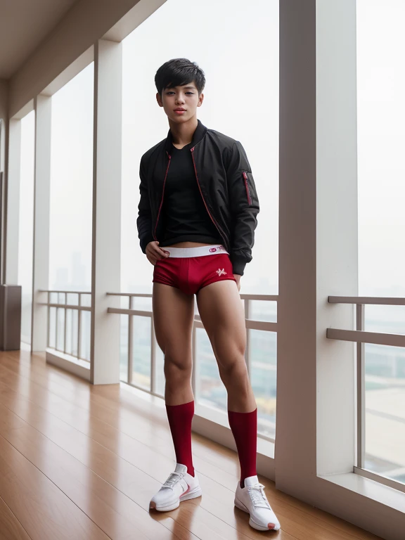  teenagers , very young , light-skin , wearing an dark red sexy underwear, tmasterpiece，k hd，the feet，Transparent sports vest，semi transparent，black long socks，The barefoot , red colour , handsome and cute , extreme cute boy , white skin , dark red underwear boxers shorts , extremely tall and cute boy ,oppa model , handsome model , full body , dark red boxers underwears short shorts , black socks , white light-skin , Chinese model , young boy , white skin , handsome and extremely cute , red boxers underwear shorts , long black socks , handsome model , at the park , jogging , model oppa , long legs , jogging , running , high knee black socks ,black  long socks , stand up , extremely tall , extremely high , red underwears , red sports underwear , long black socks , clean and white legs , Chinese model , extremely long legs , looking at the camera , clean and white thigh , heavy bulge , kid face , b , wearing red underwears boxers , light and white skin , Chinese model , strike a pose , sexy pose