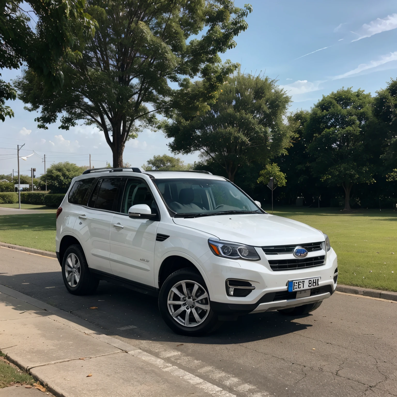 A white suv