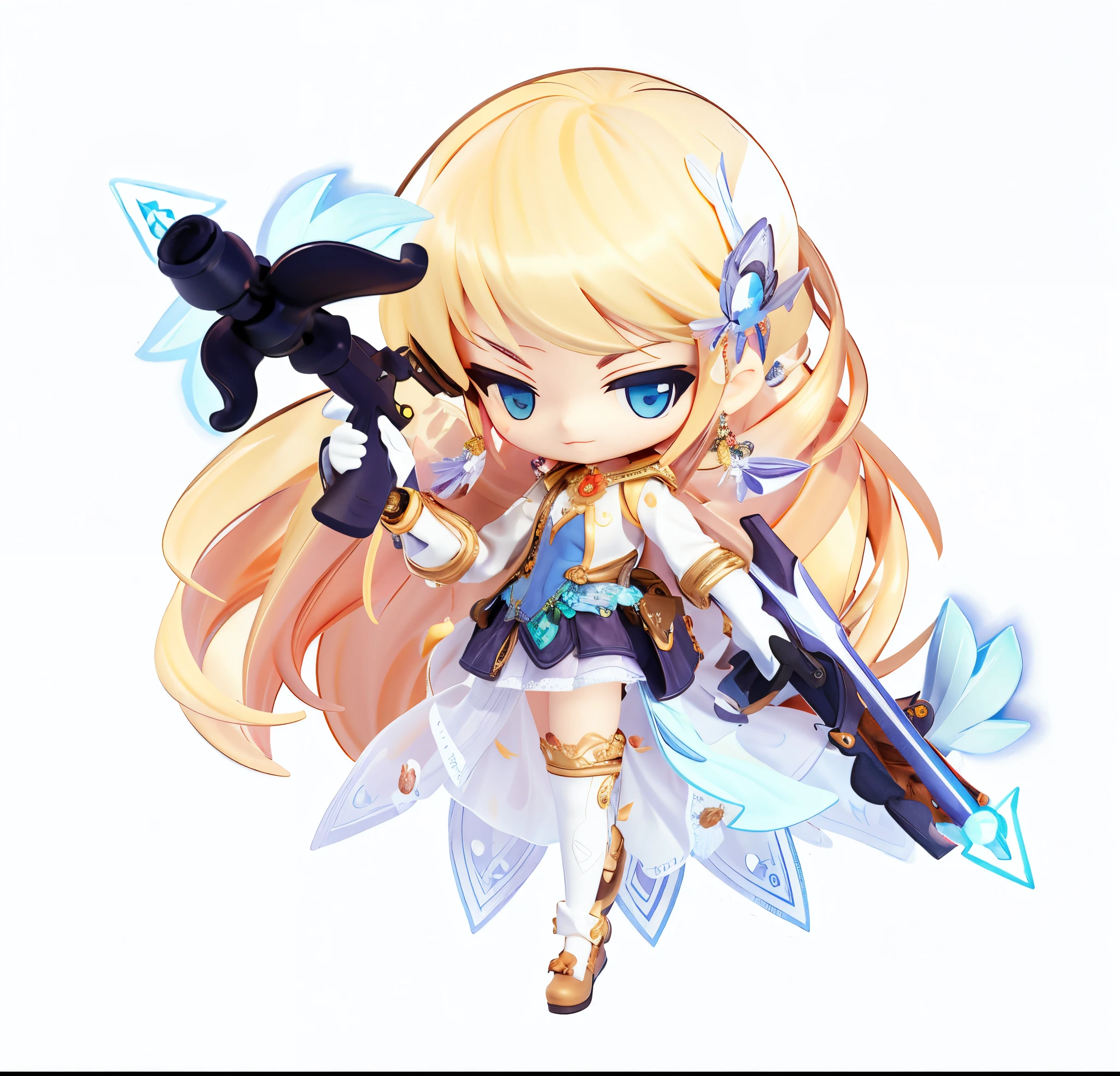 Anime girl with sword and bird on shoulder, Maple Story Gun Girl, Maple Leaf Story character art, advanced digital chibi art, MapleStory, Chibi Art, Japanese cartoon《Chiibi》 animemanga girl, Chibi, Nendoroid style, chibi girl, crystal maiden, chibiStyle, Heroes 2D fan artartstation, MapleStory Mouse, chibi anime