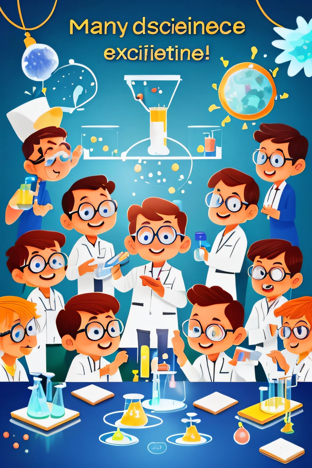 Many scientists do experiments