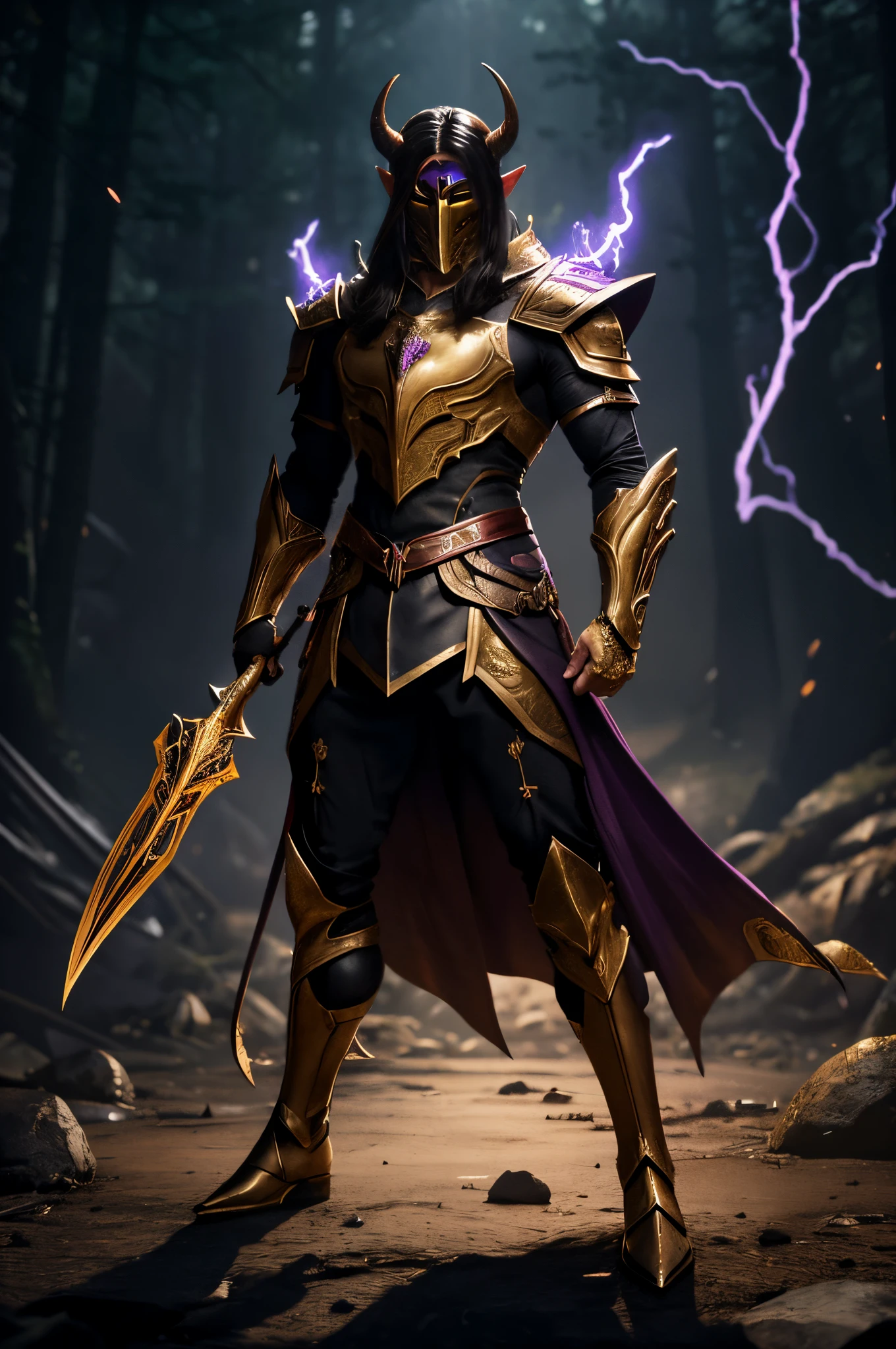 golden devil mask